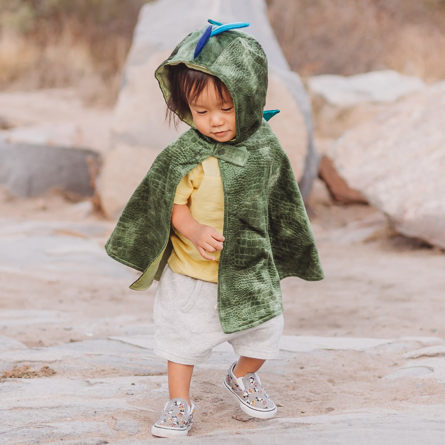 Drachen Kostüm Anton für Kinder 1-2 Jahre Kleinkind grün Dino Saurier Krokodil Fasching Karneval Mottoparty