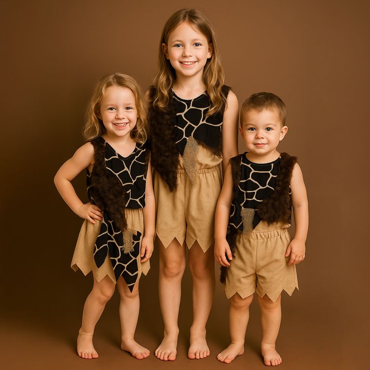 Steinzeit Kostüm Lucy für Kinder von Vorn