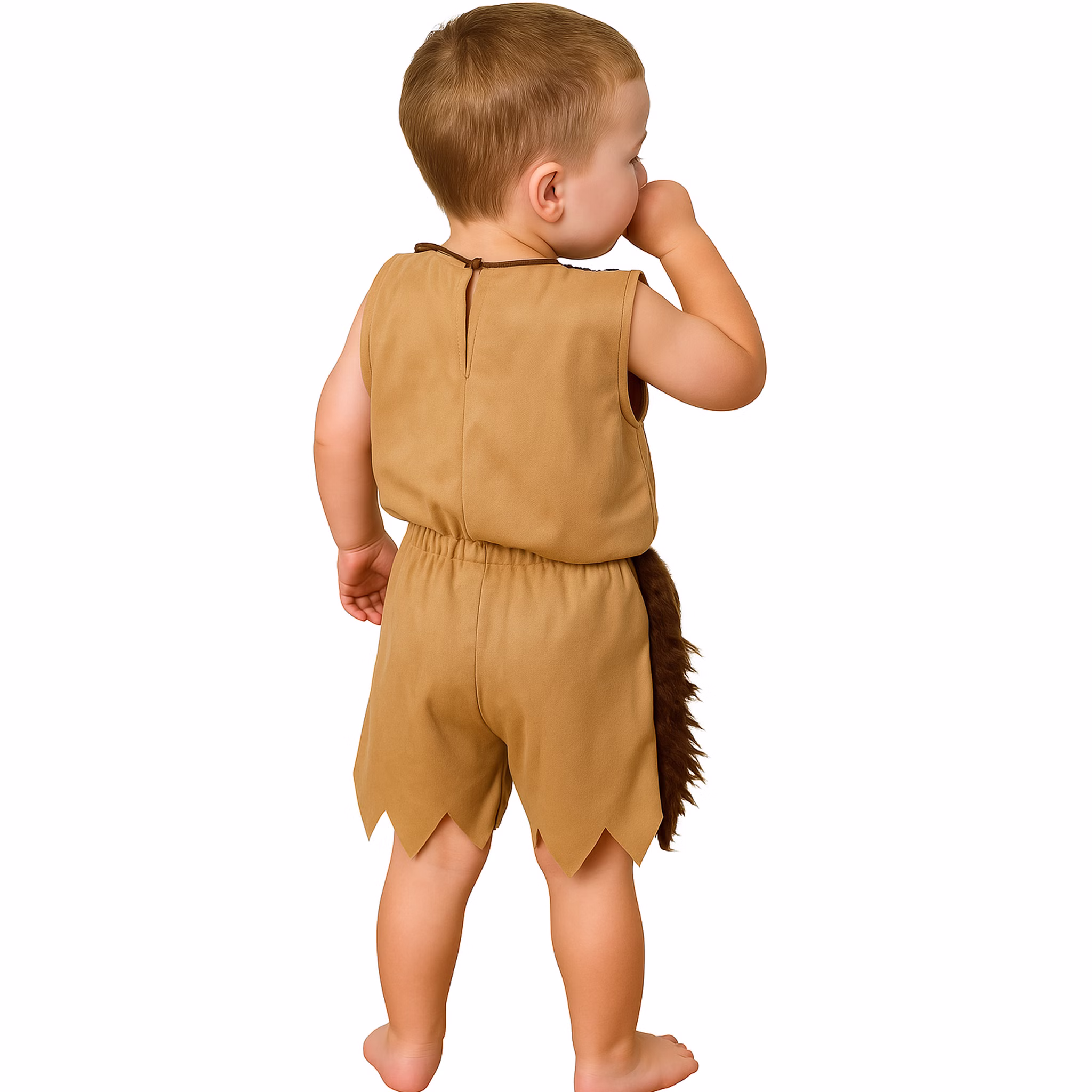Steinzeit Kostüm Neandertaler Keule für Kinder Gr. 104-128 braun Urmensch SALE Fasching Karneval Mottoparty Kinderfasching Steinzeit Kostüm Neandertaler Keule für Kinder von Hinten