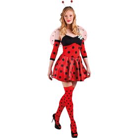 Marienkäfer Kostüm Daisy für Damen Gr. 40/42 rot schwarz Tier Tierkostüm SALE Fasching Karneval Mottoparty