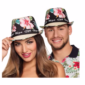 Sommer Hut Ibiza mit Blumen-Motiv KW 58 cm für Erwachsene Urlaub Kostüm-Zubehör Party-Hut Beachparty Fasching Karneval Mottoparty Sommer Hut Ibiza mit Blumen-Motiv KW 58 cm für Erwachsene Urlaub Kostüm-Zubehör Party-Hut Beachparty Fasching Karneval Mottoparty
