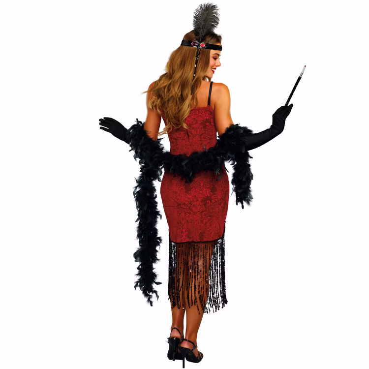 Charleston Kostüm Kleid Ruby für Damen Gr. M-XL rubinrot 20er Jahre Mottoparty Fasching Karneval Charleston Kostüm Kleid Ruby für Damen Gr. M-XL rubinrot 20er Jahre Mottoparty Fasching Karneval