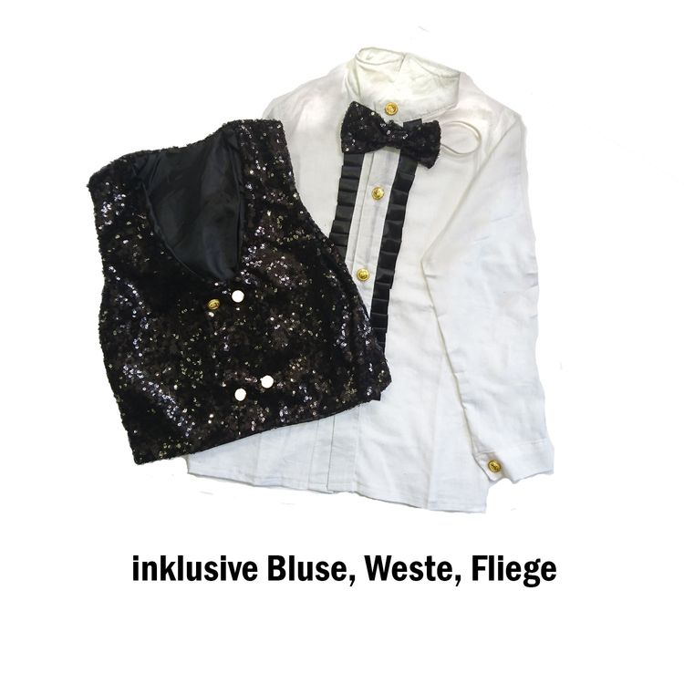 Broadway Kostüm Girl deluxe für Kinder Gr. 122-134 gold Entertainer Entertainment Unterhaltung Fasching Karneval Mottoparty Kindergeburtstag Zirkus Manege frei