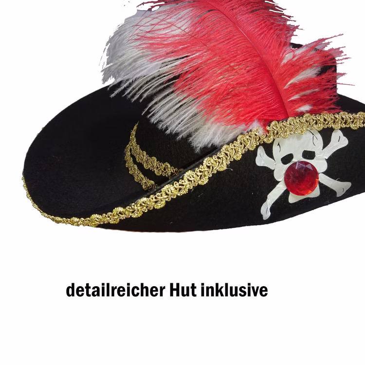 Piratenkapitän Kostüm Hook deluxe für Kinder Gr. 104-116 Seeräuber Karneval Fasching Mottoparty Kindergeburtstag Piratenkapitän Kostüm Hook deluxe für Kinder Gr. 104-116 Seeräuber Karneval Fasching Mottoparty Kindergeburtstag