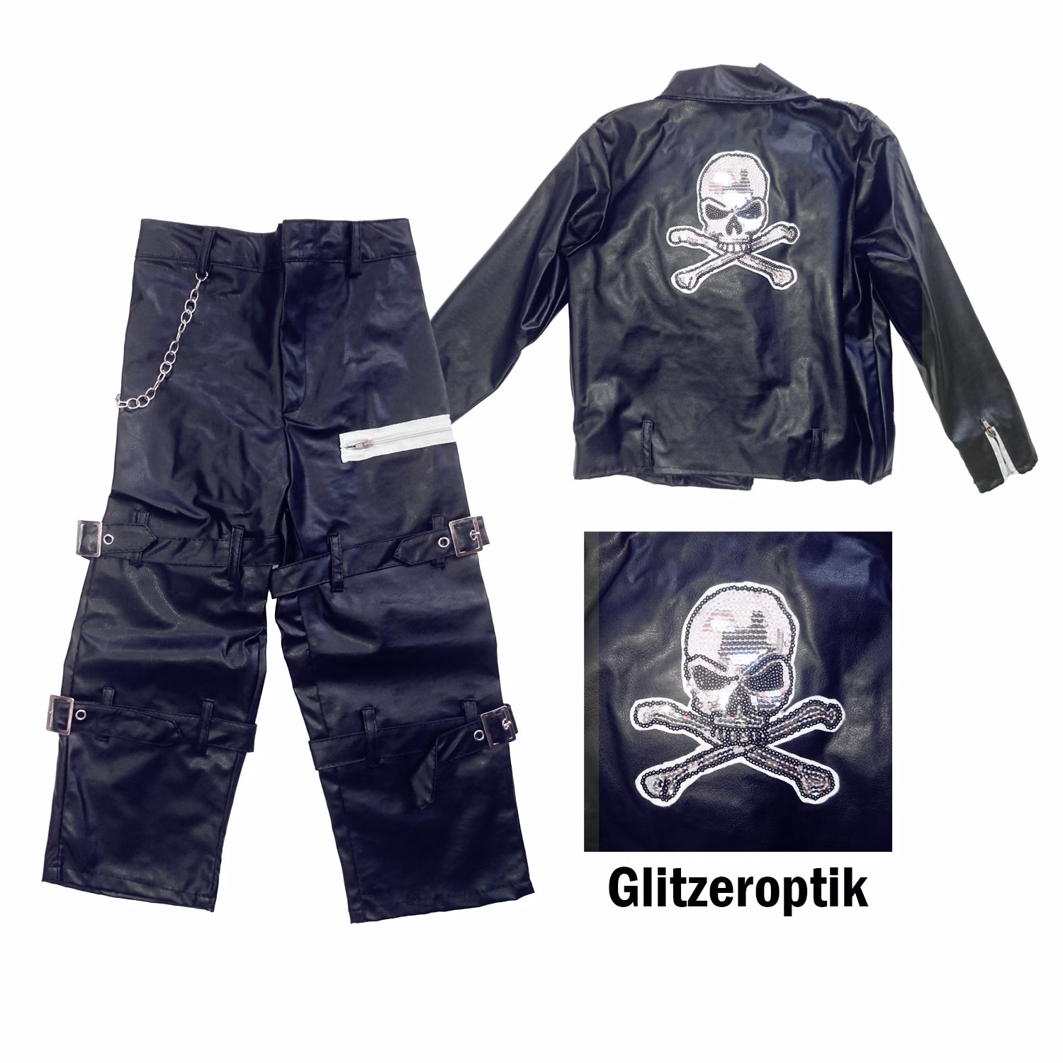 Punk Rebell Kostüm Kid deluxe für Kinder Gr. 110-134 UK Fasching Karneval Mottoparty Punk Rebell Kostüm Kid deluxe für Kinder Gr. 110-134 UK Fasching Karneval Mottoparty
