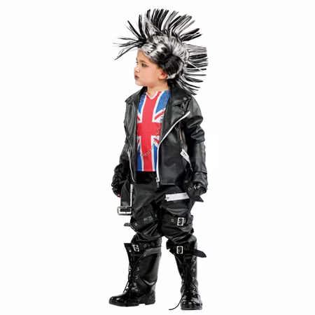 Punk Rebell Kostüm Kid deluxe für Kinder Gr. 110-134 UK Fasching Karneval Mottoparty Punk Rebell Kostüm Kid deluxe für Kinder Gr. 110-134 UK Fasching Karneval Mottoparty