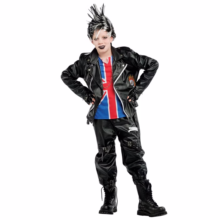 Punk Rebell Kostüm Kid deluxe für Kinder Gr. 110-134 UK Fasching Karneval Mottoparty Punk Rebell Kostüm Kid deluxe für Kinder Gr. 110-134 UK Fasching Karneval Mottoparty