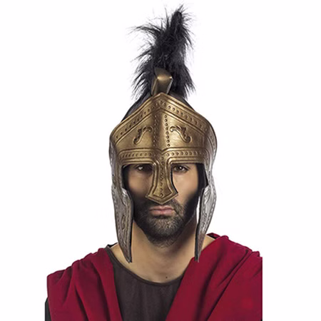 Römer Helm Gladiatorhelm Bronze mit schwarzem Kamm für Herren SALE Kostüm-Zubehör Fasching Karneval Mottoparty Antike Grieche Römer Helm Gladiatorhelm Bronze mit schwarzem Kamm für Herren SALE Kostüm-Zubehör Fasching Karneval Mottoparty Antike Grieche