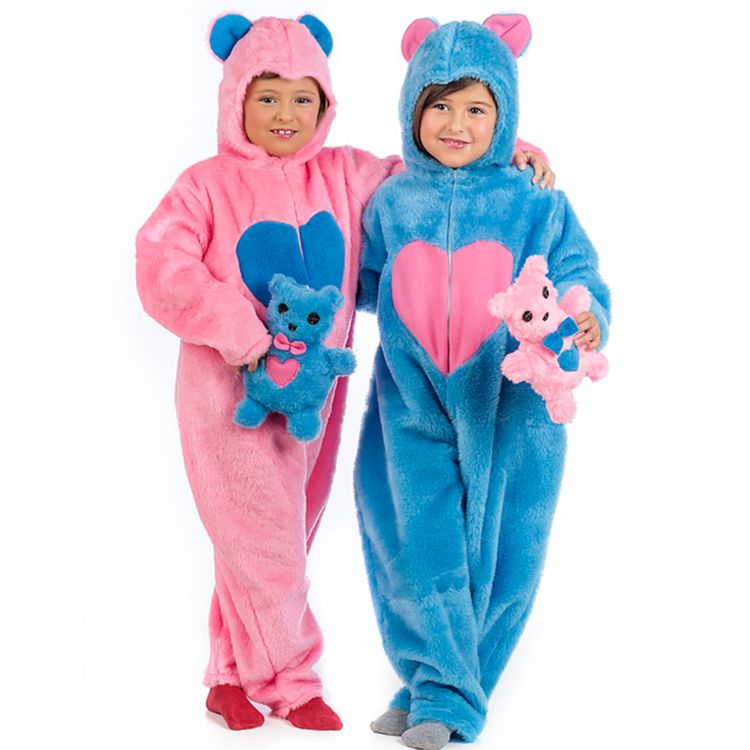 Bärchen Kostüm Misha für Kinder Bärchen Kostüm Misha für Kinder inkl. Kuscheltier 3-9 Jahre blau mit Plüschtier SALE Tierkostüm Fasching Karneval Mottoparty