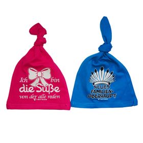 Beanie Mütze pink mit Spruch für Neugeborene & Babys Geschenk Geburt SALE Geschenkidee Neugeborenes Babyshower Pullerparty