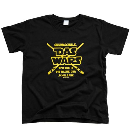 T-Shirt Kinder Grundschule Das Wars Schwarz mit Spruch