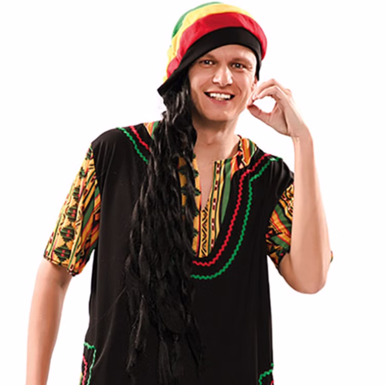 Reggae Kostüm Jamaika Bob für Herren Gr. M/L schwarz bunt Fasching Jamaika Andere Länder Beachparty Fasching Karneval Mottoparty Reggae Kostüm Jamaika Bob für Herren Gr. M/L schwarz bunt Fasching Jamaika Andere Länder Beachparty Fasching Karneval Mottoparty