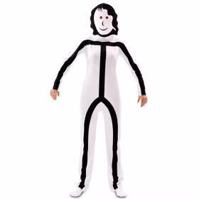 Strichmännchen Kostüm Strichfigur für Erwachsene Gr. S-L weiß Fasching Karneval Mottoparty Paarkostüm Gruppenkostüm Strichmännchen Kostüm Strichfigur für Erwachsene Gr. S-L weiß Fasching Karneval Mottoparty Paarkostüm Gruppenkostüm