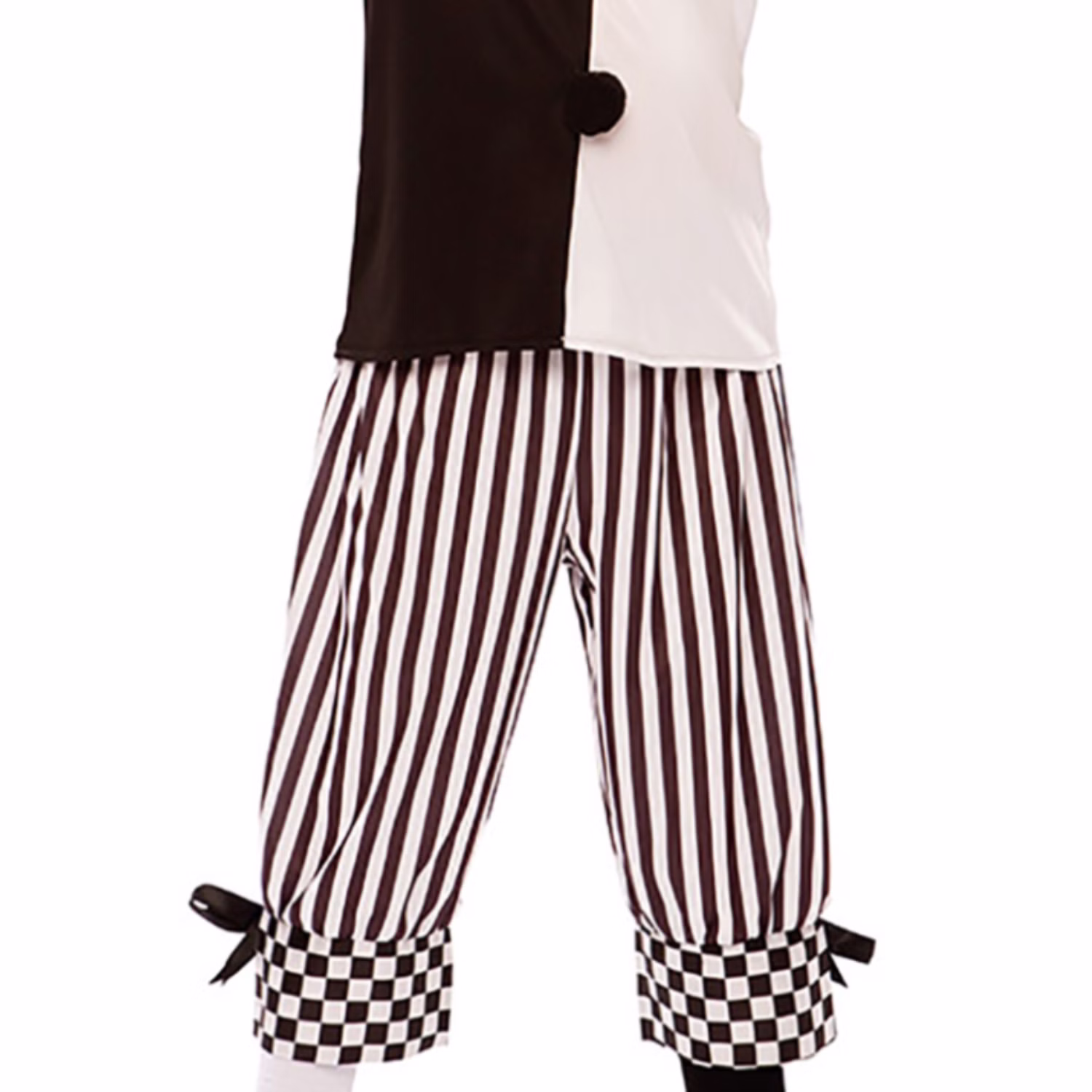 Harlekin Kostüm Habakuk für Kinder 5-12 Jahre schwarz weiß Pierrot Clown andere Länder Mittelalter Fasching Karneval Mottoparty Kinderfasching