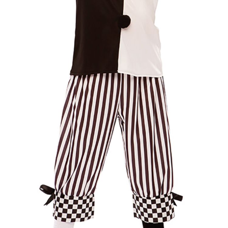 Harlekin Kostüm Habakuk für Kinder Harlekin Kostüm Habakuk für Kinder 5-12 Jahre schwarz weiß Pierrot Clown andere Länder Mittelalter Fasching Karneval Mottoparty Kinderfasching