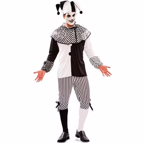 Harlekin Kostüm Piper für Herren Gr. 48-52 schwarz weiß Clown Pierrot Spaßmacher Mittelalter Hofnarr Fasching Karneval Mottoparty Paar- und Familienkostüm Harlekin Kostüm Piper für Herren Gr. 48-52 schwarz weiß Clown Pierrot Spaßmacher Mittelalter Hofnarr Fasching Karneval Mottoparty Paar- und Familienkostüm