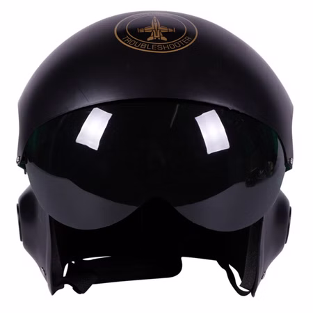 Kampfpilotenhelm schwarz Helm Kopfbedeckung Air Force Kampfpilot Kostüm Zubehör Fasching Karneval Mottoparty Kampfpilotenhelm schwarz Helm Kopfbedeckung Air Force Kampfpilot Kostüm Zubehör Fasching Karneval Mottoparty