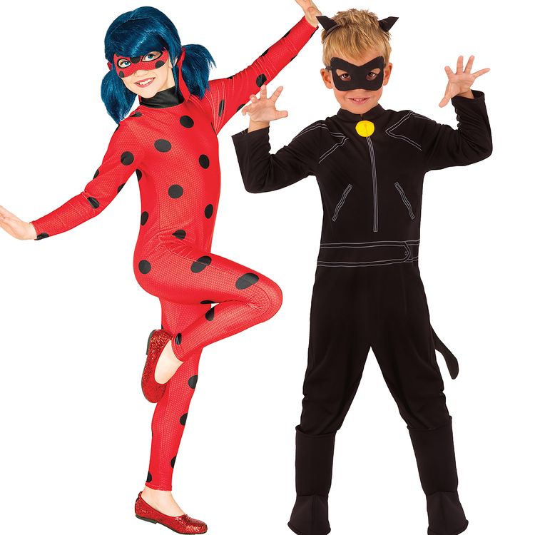 Miraculous Kostüm für Kinder Ladybug 3-10 Jahre Marienkäfer Film- und Serienheld Overall Fasching Karneval Mottoparty Kinderfasching Kindergeburtstag