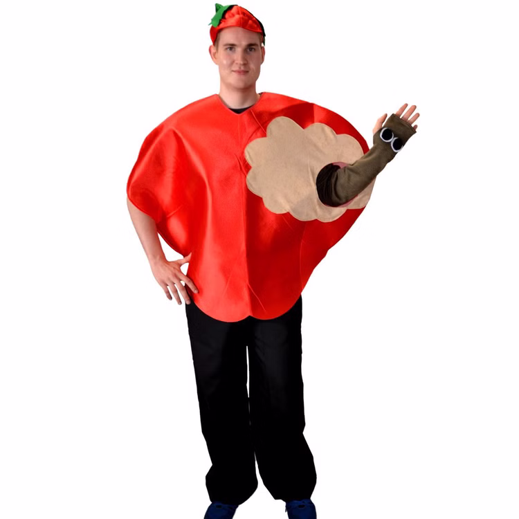 Apfel Kostüm Max mit Wurm für Erwachsene Einheitsgröße rot Früchte Garten Obst Fasching Karneval Mottoparty Paar- und Gruppenkostüm Apfel Kostüm Max mit Wurm für Erwachsene Einheitsgröße rot Früchte Garten Obst Fasching Karneval Mottoparty Paar- und Gruppenkostüm