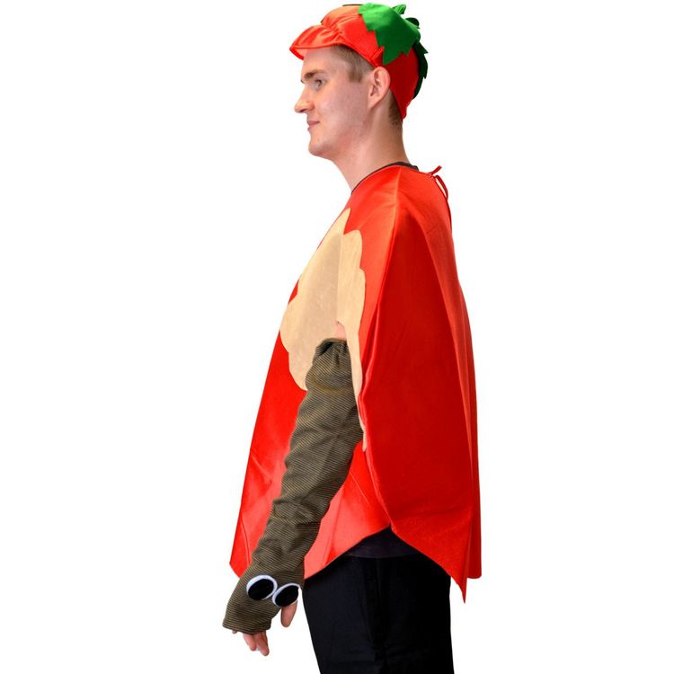 Apfel Kostüm Max mit Wurm für Erwachsene Apfel Kostüm Max mit Wurm für Erwachsene Einheitsgröße rot Früchte Garten Obst Fasching Karneval Mottoparty Paar- und Gruppenkostüm
