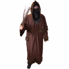 Knecht Ruprecht Kostüm für Herren Einheitsgröße 136 cm lang Mantel braun Krampus Mittelalter Fasching Karneval Mottoparty Knecht Ruprecht Kostüm für Herren Einheitsgröße 136 cm lang Mantel braun Krampus Mittelalter Fasching Karneval Mottoparty