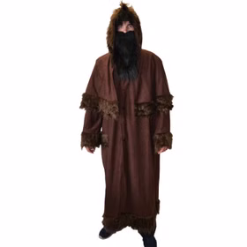 Knecht Ruprecht Kostüm für Herren Einheitsgröße 136 cm lang Mantel braun Krampus Mittelalter Fasching Karneval Mottoparty Knecht Ruprecht Kostüm für Herren Einheitsgröße 136 cm lang Mantel braun Krampus Mittelalter Fasching Karneval Mottoparty