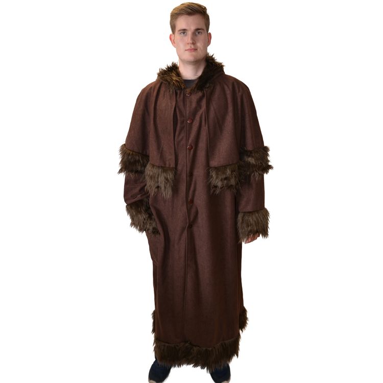 Knecht Ruprecht Kostüm für Herren Knecht Ruprecht Kostüm für Herren Einheitsgröße 136 cm lang Mantel braun Krampus Mittelalter Fasching Karneval Mottoparty