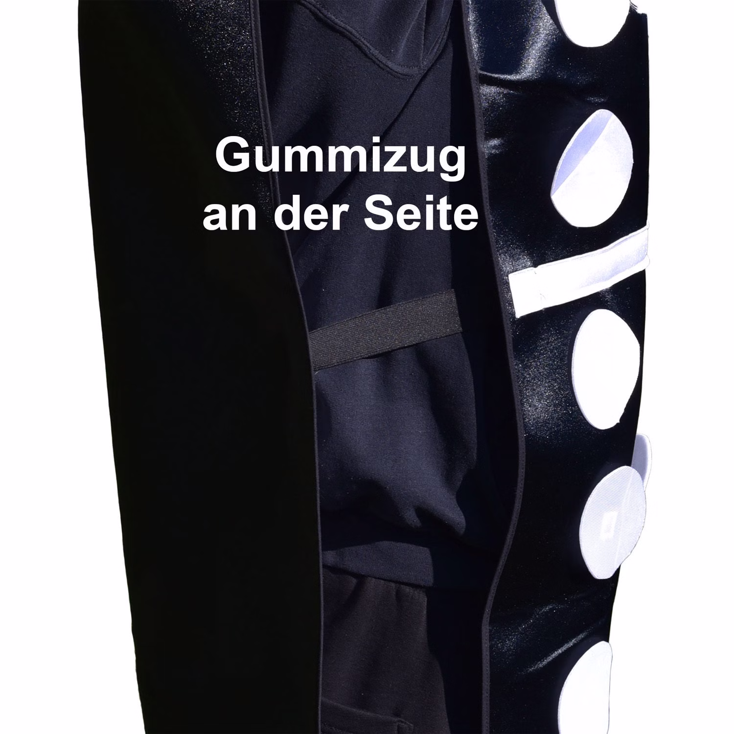 Domino Kostüm mit veränderbarer Augenzahl für Erwachsene Onesize schwarz Fasching Gruppenkostüm Spielstein lustig Fasching Karneval Mottoparty Party 
