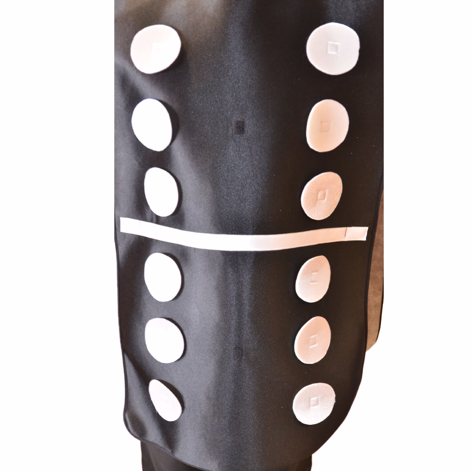 Domino Kostüm mit veränderbarer Augenzahl für Erwachsene Onesize schwarz Fasching Gruppenkostüm Spielstein lustig Fasching Karneval Mottoparty Party 