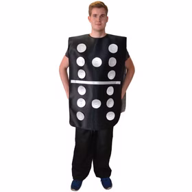 Domino Kostüm mit veränderbarer Augenzahl für Erwachsene Onesize schwarz Fasching Gruppenkostüm Spielstein lustig Fasching Karneval Mottoparty Party Domino Kostüm mit veränderbarer Augenzahl für Erwachsene Onesize schwarz Fasching Gruppenkostüm Spielstein lustig Fasching Karneval Mottoparty Party
