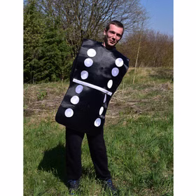 Domino Kostüm mit veränderbarer Augenzahl für Erwachsene Onesize schwarz Fasching Gruppenkostüm Spielstein lustig Fasching Karneval Mottoparty Party Domino Kostüm mit veränderbarer Augenzahl für Erwachsene Onesize schwarz Fasching Gruppenkostüm Spielstein lustig Fasching Karneval Mottoparty Party