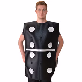 Domino Kostüm mit veränderbarer Augenzahl für Erwachsene Onesize schwarz Fasching Gruppenkostüm Spielstein lustig Fasching Karneval Mottoparty Party Domino Kostüm mit veränderbarer Augenzahl für Erwachsene Onesize schwarz Fasching Gruppenkostüm Spielstein lustig Fasching Karneval Mottoparty Party