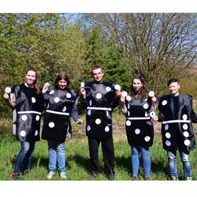 Domino Kostüm mit veränderbarer Augenzahl für Erwachsene Onesize schwarz Fasching Gruppenkostüm Spielstein lustig Fasching Karneval Mottoparty Party Domino Kostüm mit veränderbarer Augenzahl für Erwachsene Onesize schwarz Fasching Gruppenkostüm Spielstein lustig Fasching Karneval Mottoparty Party