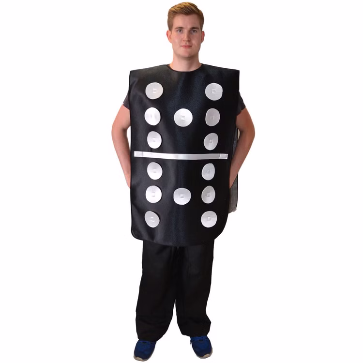 Domino Kostüm mit veränderbarer Augenzahl für Erwachsene Onesize schwarz Fasching Gruppenkostüm Spielstein lustig Fasching Karneval Mottoparty Party Domino Kostüm mit veränderbarer Augenzahl für Erwachsene Onesize schwarz Fasching Gruppenkostüm Spielstein lustig Fasching Karneval Mottoparty Party
