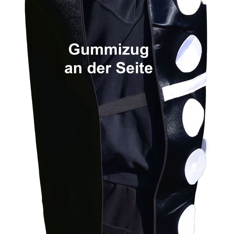 Domino Kostüm mit veränderbarer Augenzahl für Erwachsene Domino Kostüm mit veränderbarer Augenzahl für Erwachsene Onesize schwarz Fasching Gruppenkostüm Spielstein lustig Fasching Karneval Mottoparty Party