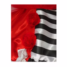 Harlekin Kostüm Clown für Mädchen Gr. 104-140 Kleid mit Hut rot SALE Fasching Karneval Mottoparty Kindergeburtstag