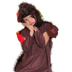 Igel Kostüm Wuschel mit Laub für Kinder Gr. 98-140 SALE Tierkostüm Fasching Karneval Mottoparty