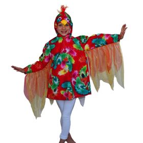 Papagei Kostüm Polly für Kinder Gr. 104-110 Vogel Tierkostüm SALE Fasching Karneval Mottoparty