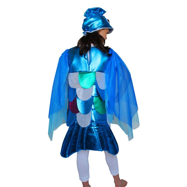 Regenbogenfisch Kostüm für Kinder Gr. 98-128 Fisch-Kostüm Meer Tierkostüm Karneval Fasching Mottoparty