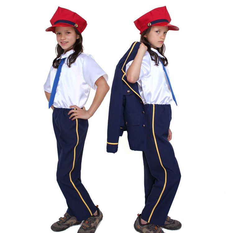 Schaffner Kostüm Tobias deluxe für Kinder Schaffner Kostüm Tobias deluxe für Kinder Gr. 104-140 Eisenbahner Fasching Karneval Eisenbahn Mottoparty