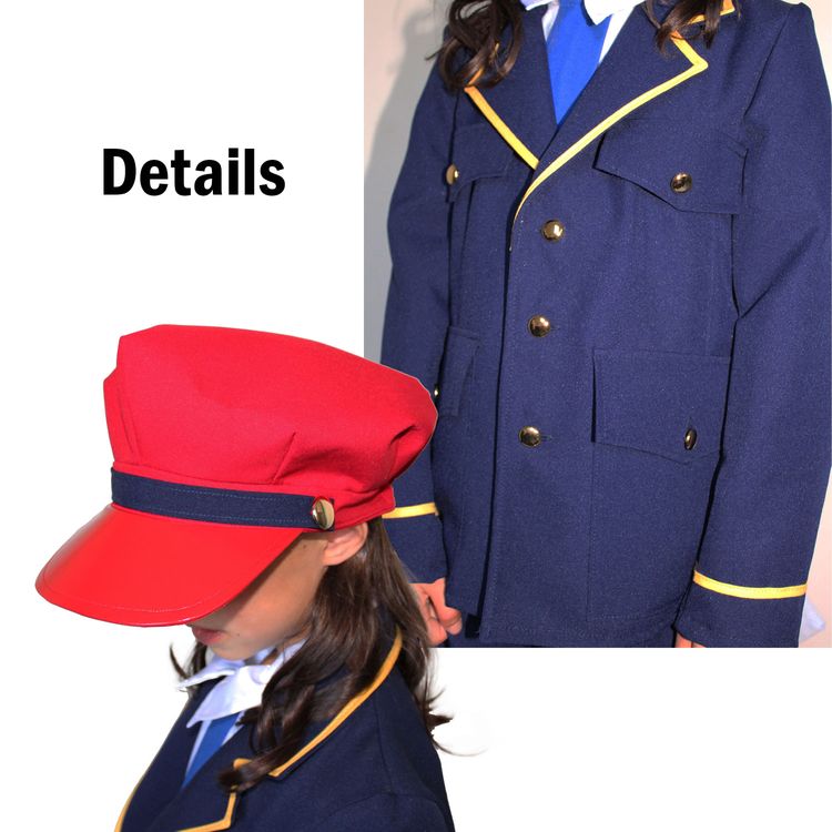 Schaffner Kostüm Tobias deluxe für Kinder Schaffner Kostüm Tobias deluxe für Kinder Gr. 104-140 Eisenbahner Fasching Karneval Eisenbahn Mottoparty