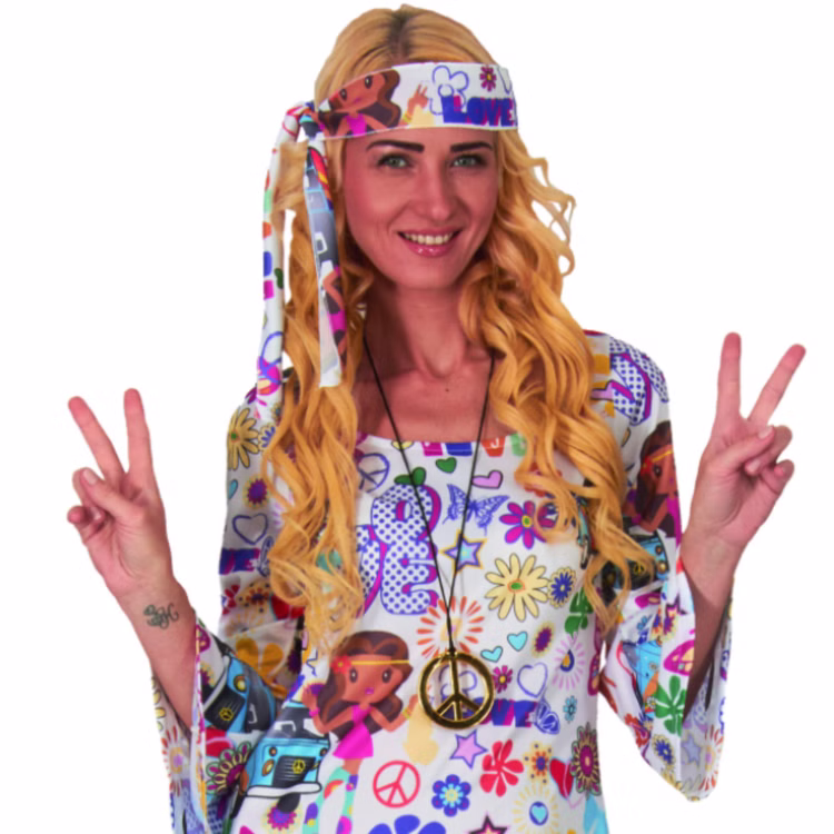 Hippie Kostüm Alice Blumen-Kleid für Damen Gr. S Kleid bunt 70er Coachella SALE Fasching Karneval Mottoparty Schlagermove Hippie Kostüm Alice Blumen-Kleid für Damen Gr. S Kleid bunt 70er Coachella SALE Fasching Karneval Mottoparty Schlagermove