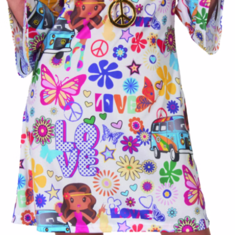 Hippie Kostüm Alice Blumen-Kleid für Damen Gr. S Kleid bunt 70er Coachella SALE Fasching Karneval Mottoparty Schlagermove Hippie Kostüm Alice Blumen-Kleid für Damen Gr. S Kleid bunt 70er Coachella SALE Fasching Karneval Mottoparty Schlagermove