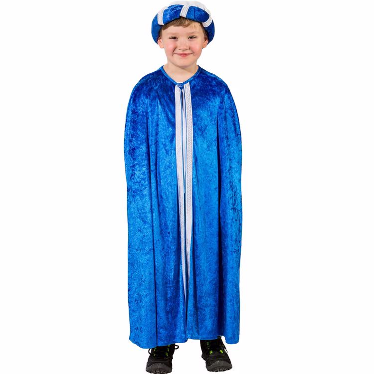 Heilige Drei Könige Kostüm Krippenspiel für Kinder Umhang blau Melchior Krippenspiel Sternsinger Fasching Karneval Weihnachten Heilige Drei Könige Kostüm Krippenspiel für Kinder Umhang blau Melchior Krippenspiel Sternsinger Fasching Karneval Weihnachten