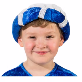 Heilige Drei Könige Kostüm Mantel & Turban Melchior Blau für Kinder Krippenspiel Fasching Karneval Mottoparty Märchen Kinderfasching