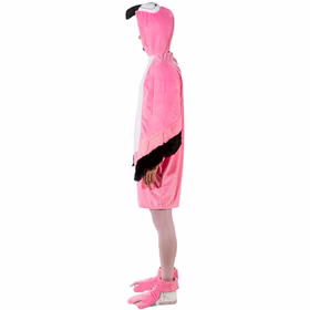 Flamingo Kostüm Pinker Vogel für Erwachsene Onesize Tier Tierkostüm Unisex-Kostüm Fasching Karneval Mottoparty Paar- und Gruppenkostüm