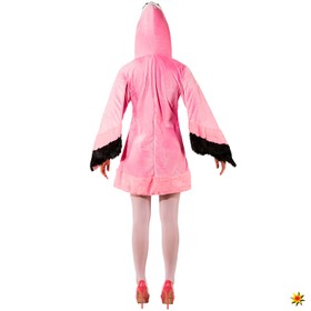 Damen Kostüm Flamingo Rosalie mit Handtasche Kleid rosa Tier Vogel Fasching Karneval
