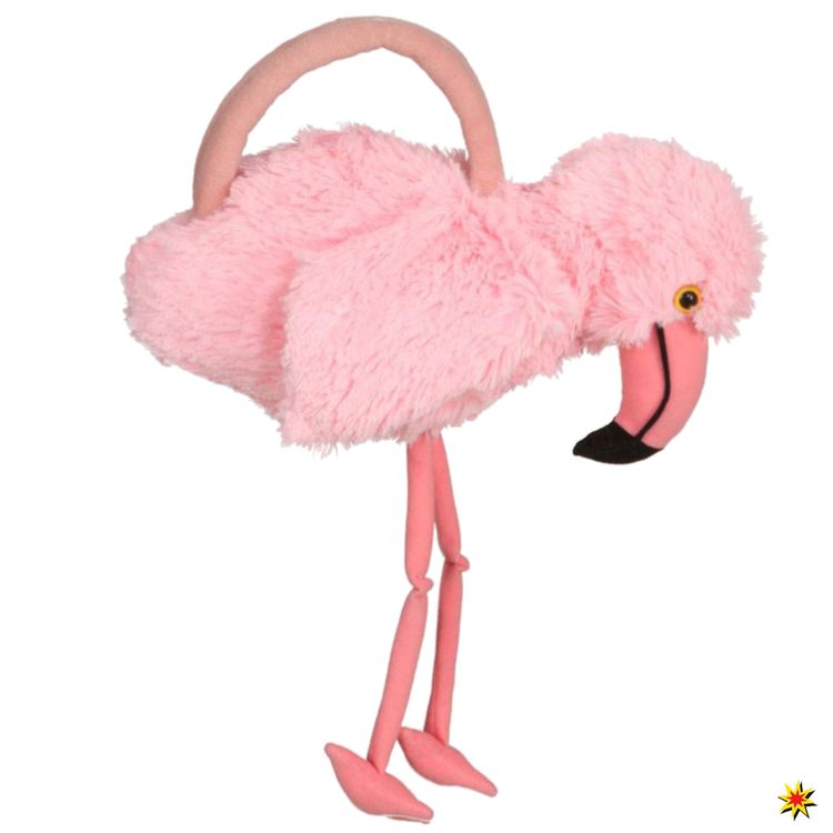 Damen Kostüm Flamingo Rosalie mit Handtasche Kleid rosa Tier Vogel Fasching Karneval