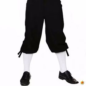 Herren Kniebundhose schwarz Hose Mittelalter Barock Freiherr Baron Mittelalterfest Fasching Karneval