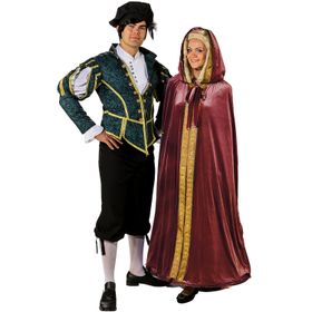 Märchen Umhang aus Samt in rot für Damen Onesize SALE Mantel Mittelalter Fasching Karneval Mottoparty